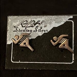 Vintage Ross Simons Sterling Silver 925 Runner earrings